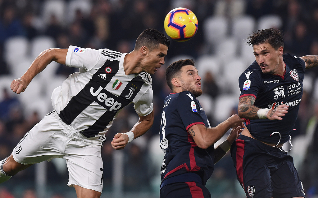  卡利亚里锋霸状态火热，帽子戏法助球队大胜而归